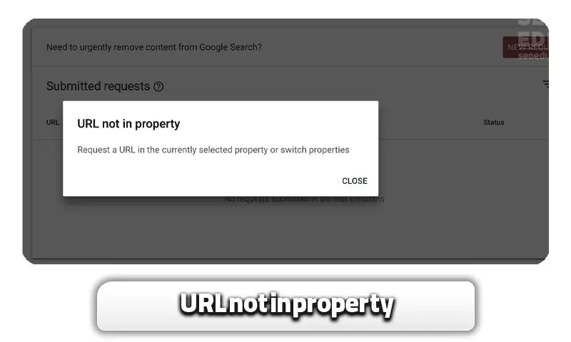 ارور URL not in property